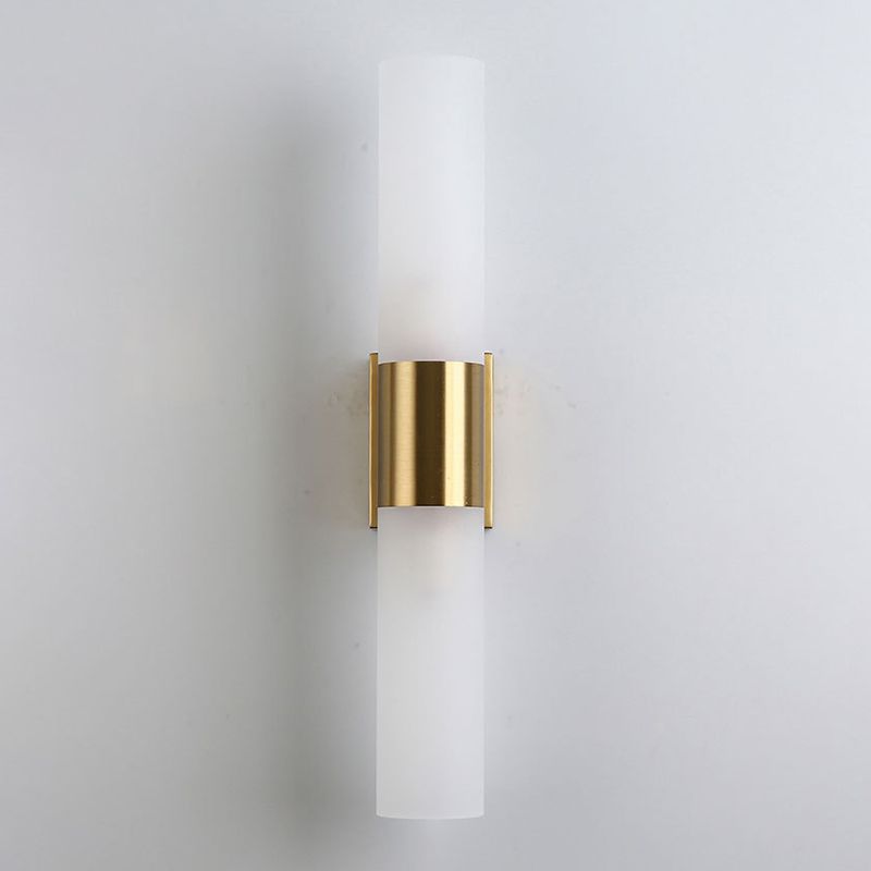Lampada da parete moderna in metallo e vetro a doppia testa Arisha, Nero/Oro
