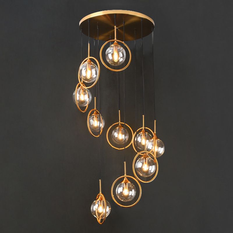 Lampadario in Vetro a Spirale Moderna Valentina