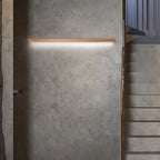 Lampada da Parete Muto Linear con Specchio e Fronte in Legno