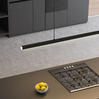 Arisha Minimalista Linear Metal Pendant Light, Bianco/Nero