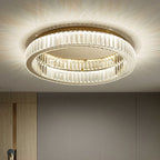 Kristy Lampada da soffitto circolare in cristallo flush mount in stile Art Deco oro