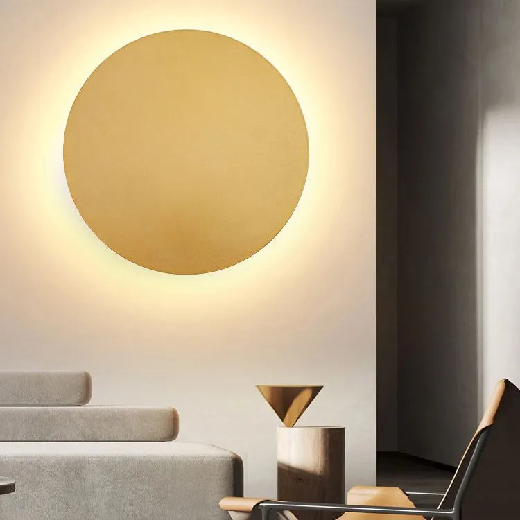 Lampada da Parete Rotonda Minimalista Arisha, Metallo, da Comodino/Soggiorno