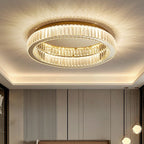 Kristy Lampada da soffitto circolare in cristallo flush mount in stile Art Deco oro