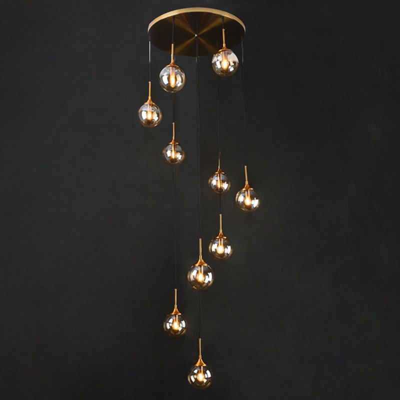 Lampadario in Vetro a Spirale Moderna Valentina