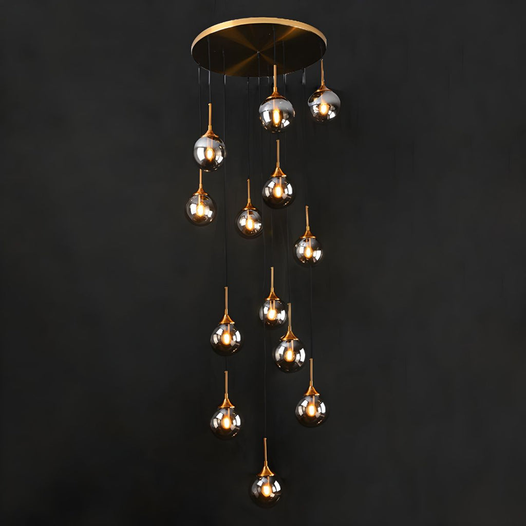 Lampadario in Vetro a Spirale Moderna Valentina