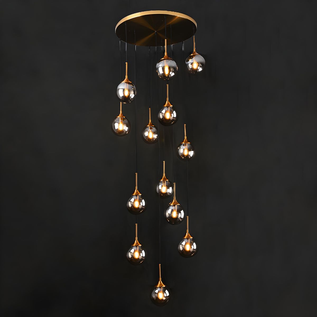 Lampadario in Vetro a Spirale Moderna Valentina