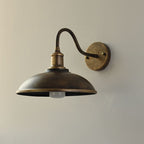 Lampada da Parete Esterna a Ciotola in Ferro Industriale Vintage LED 1 Luce