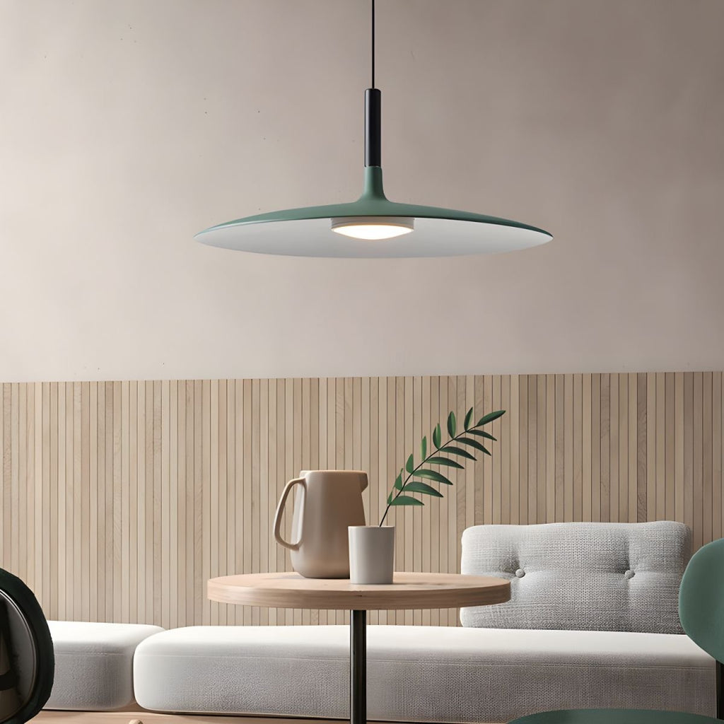 Larkin White Saucer Pendant Light