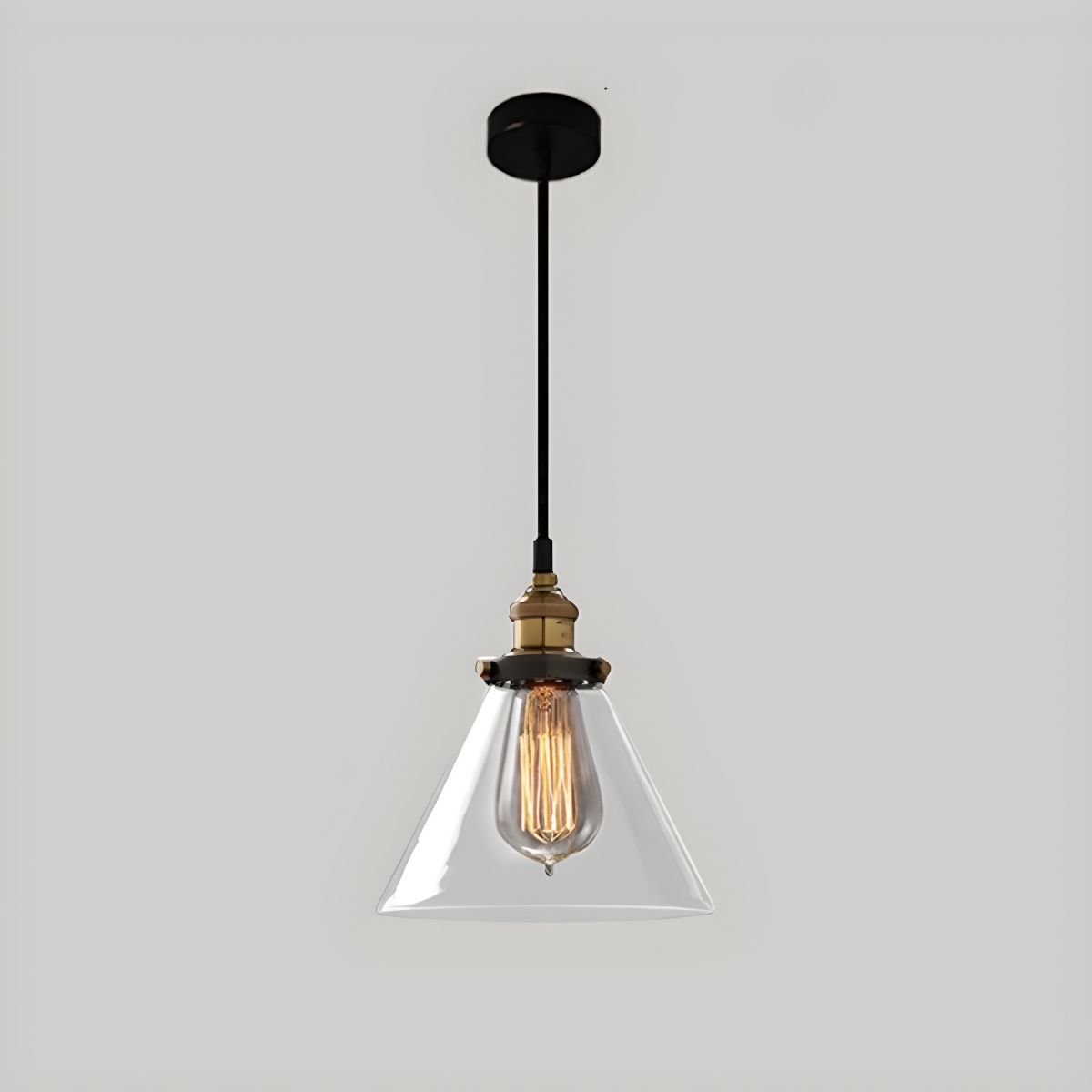 UrbanVibe Light - Lampada a sospensione in vetro vintage americano