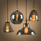UrbanVibe Light - Lampada a sospensione in vetro vintage americano