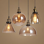 UrbanVibe Light - Lampada a sospensione in vetro vintage americano