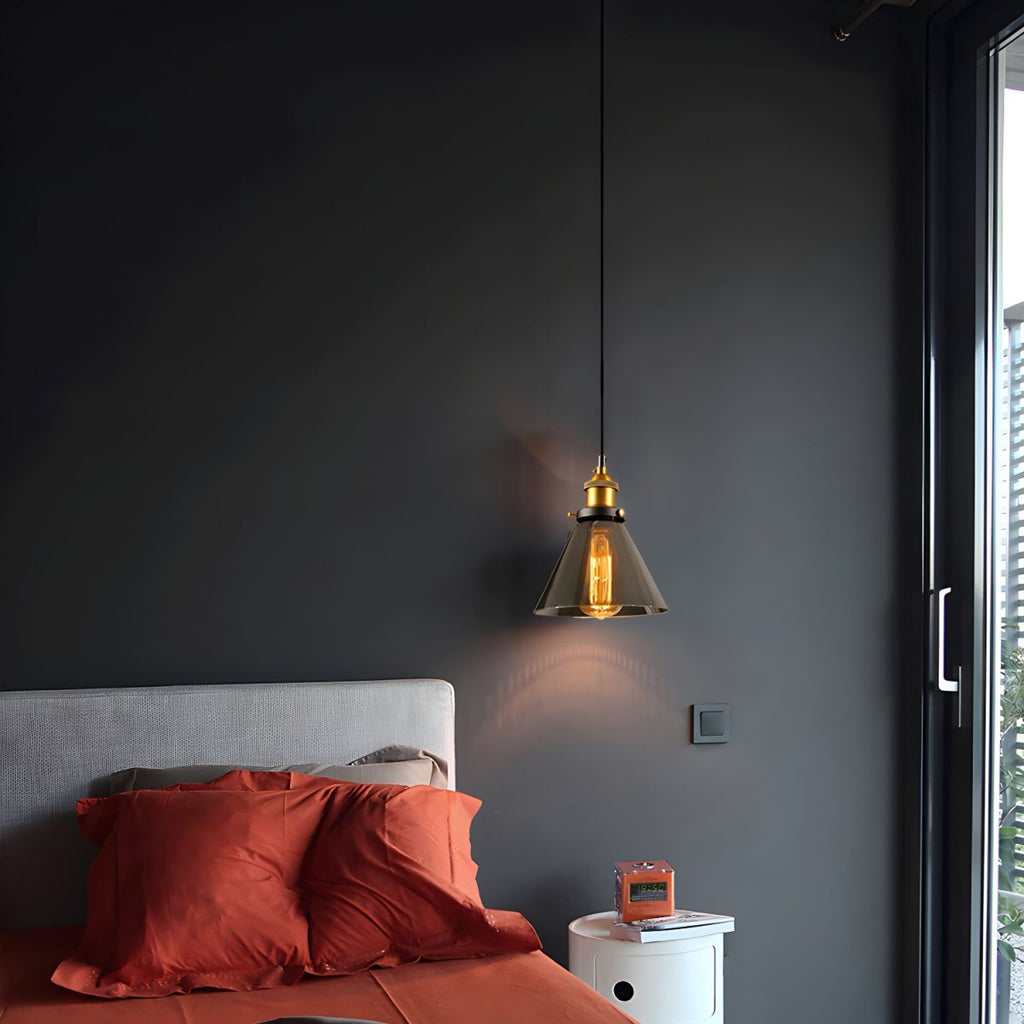 UrbanVibe Light - Lampada a sospensione in vetro vintage americano