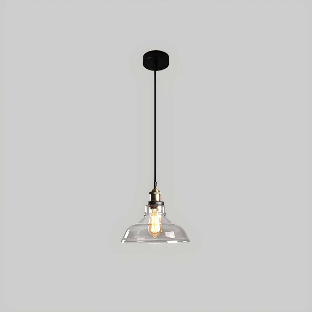 UrbanVibe Light - Lampada a sospensione in vetro vintage americano