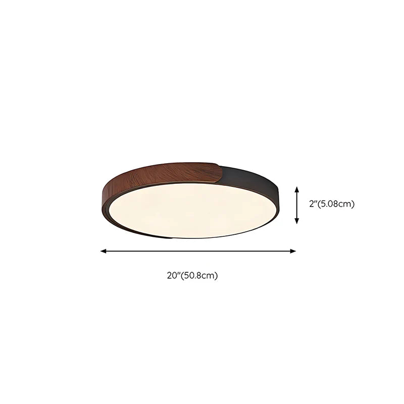 Moderna Lampada da Soffitto Circolare in Legno
