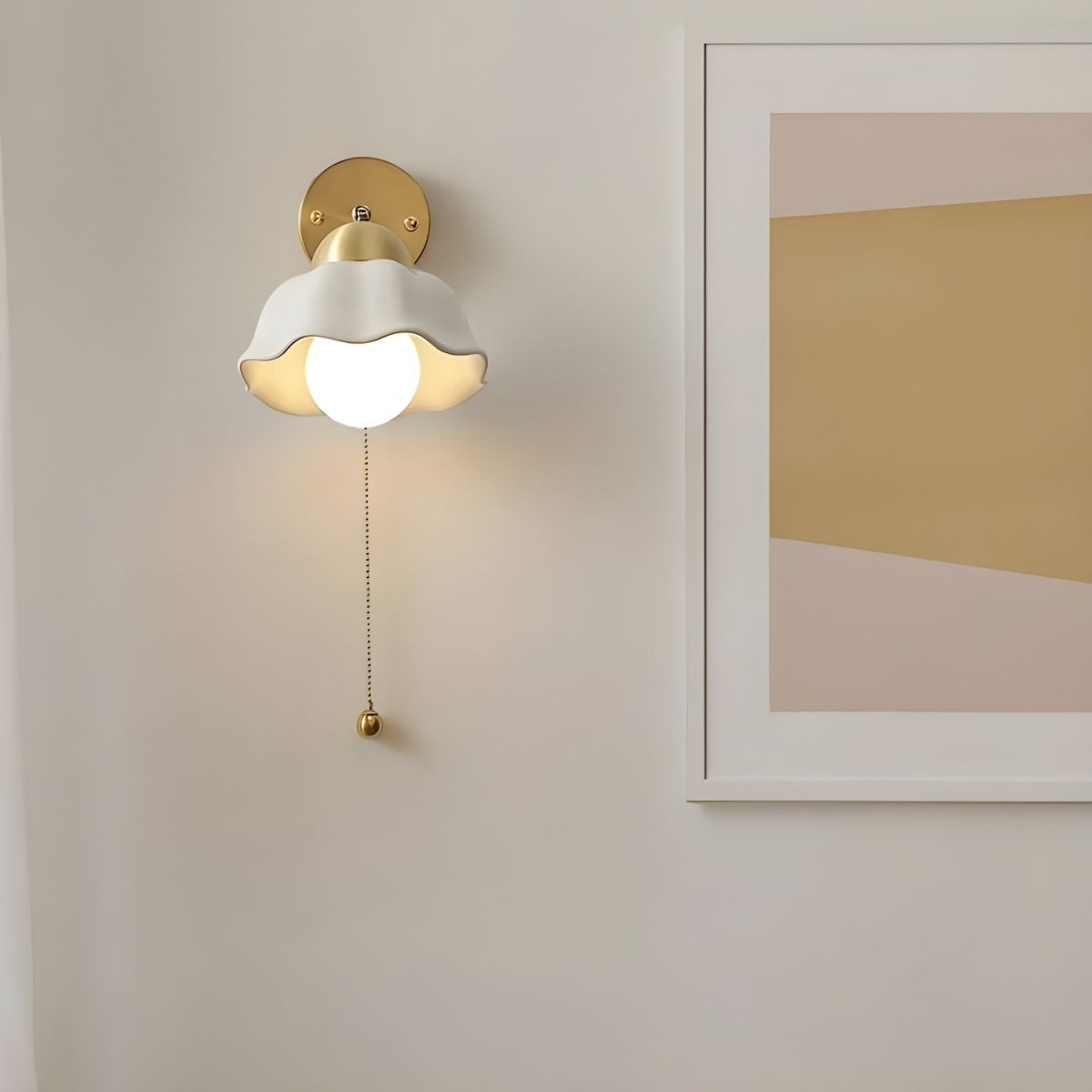 Lampada da Parete Semplice in Ceramica Medievale
