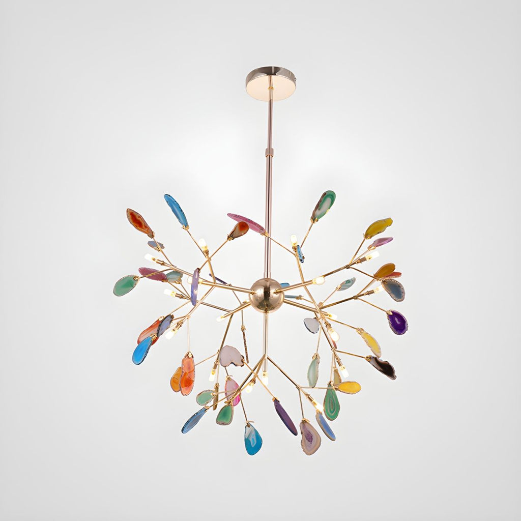 Lampada a Sospensione in Agata con Ramo Elegante Nordic