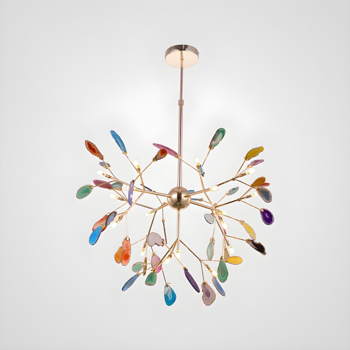 Lampada a Sospensione in Agata con Ramo Elegante Nordic