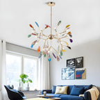Lampada a Sospensione in Agata con Ramo Elegante Nordic