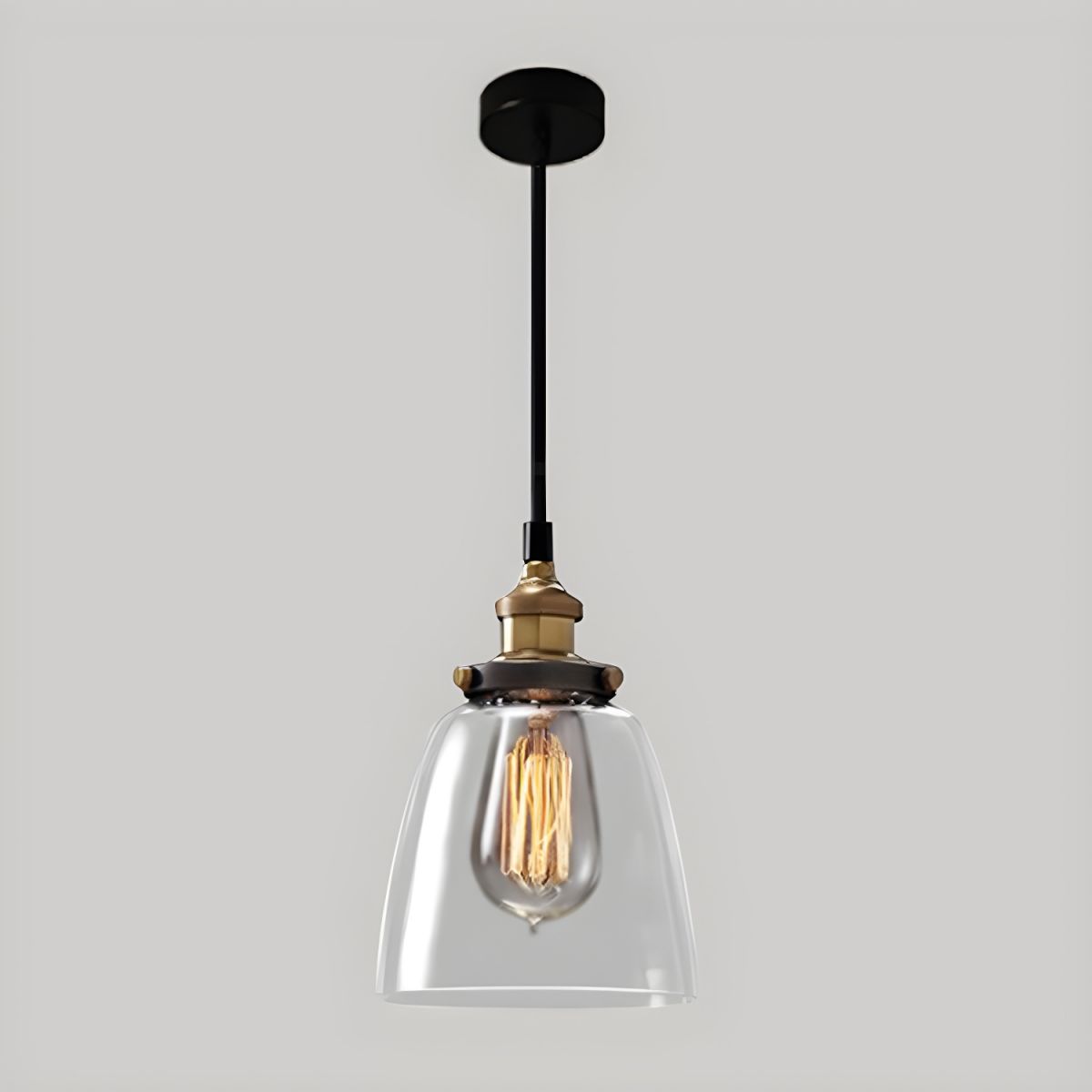 UrbanVibe Light - Lampada a sospensione in vetro vintage americano