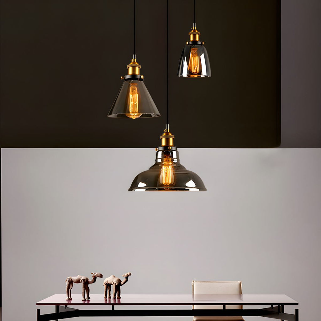 UrbanVibe Light - Lampada a sospensione in vetro vintage americano