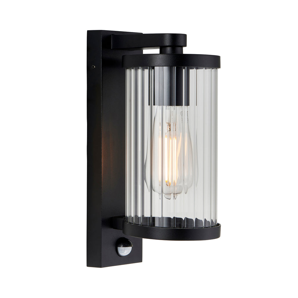 Newcombe Black PIR Luce da Parete Esterna Nera