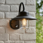 Lampada da Parete Esterna Thornton PIR Nera - IP44