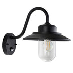 Lampada da Parete Esterna Thornton PIR Nera - IP44