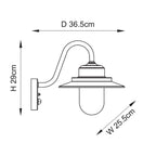 Lampada da Parete Esterna Thornton PIR Nera - IP44