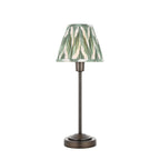 Lampada da Tavolo Rise in Bronzo & Paralume Verde Ikat 16cm