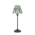 Lampada da Tavolo Rise in Bronzo & Paralume Verde Ikat 16cm