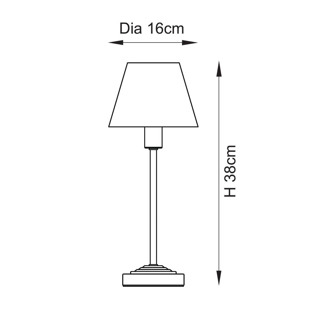 Lampada da Tavolo in Ottone Rise & Paralume Ikat Bianco Vintage 16cm