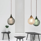 Lampada a sospensione Globo in Vetro Texture Retro Lotus 1 Luce