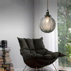 Lampada a sospensione Globo in Vetro Texture Retro Lotus 1 Luce
