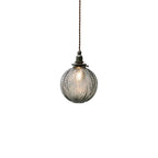 Lampada a sospensione Globo in Vetro Texture Retro Lotus 1 Luce