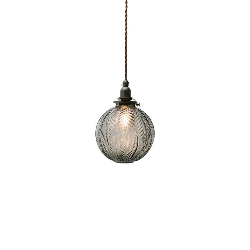 Lampada a sospensione Globo in Vetro Texture Retro Lotus 1 Luce