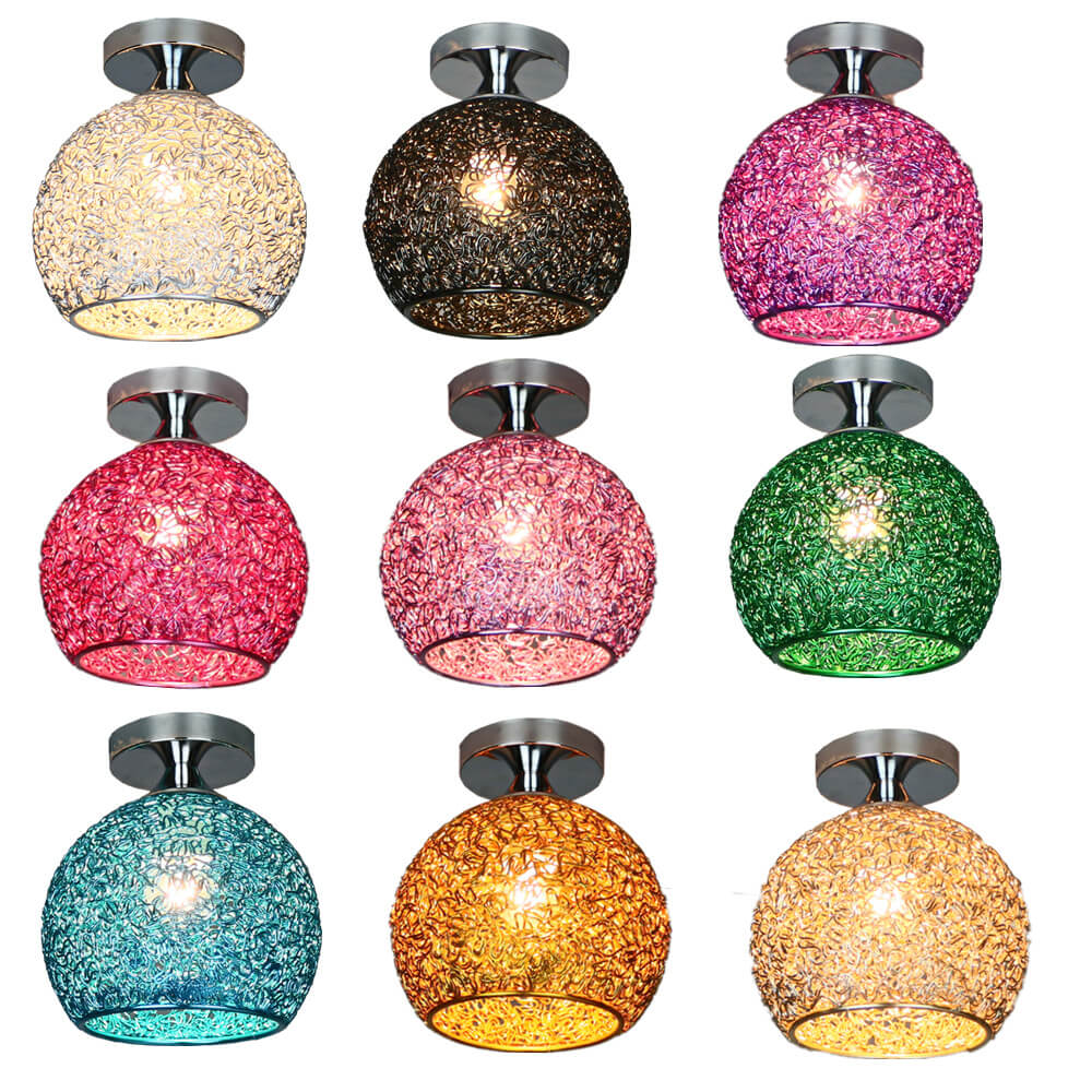 Moderno Lampadario a Cupola Colorato con 1 Luce