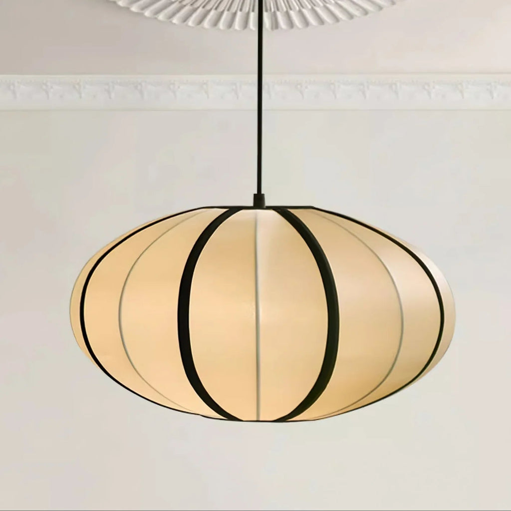 Lampada a sospensione in carta ovale classica