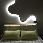 Lampada da Parete Curva LED Moderna in Alluminio a Forma di Serpente con 1 Luce