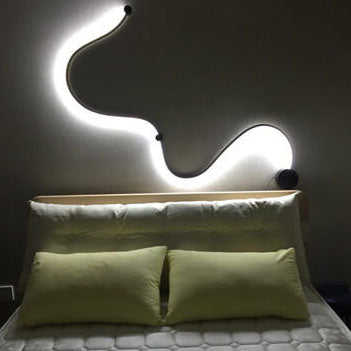Lampada da Parete Curva LED Moderna in Alluminio a Forma di Serpente con 1 Luce