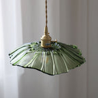 Lampada a Sospensione in Vetro di Rame con Girasole in Stile Art Deco Moderna per Soggiorno