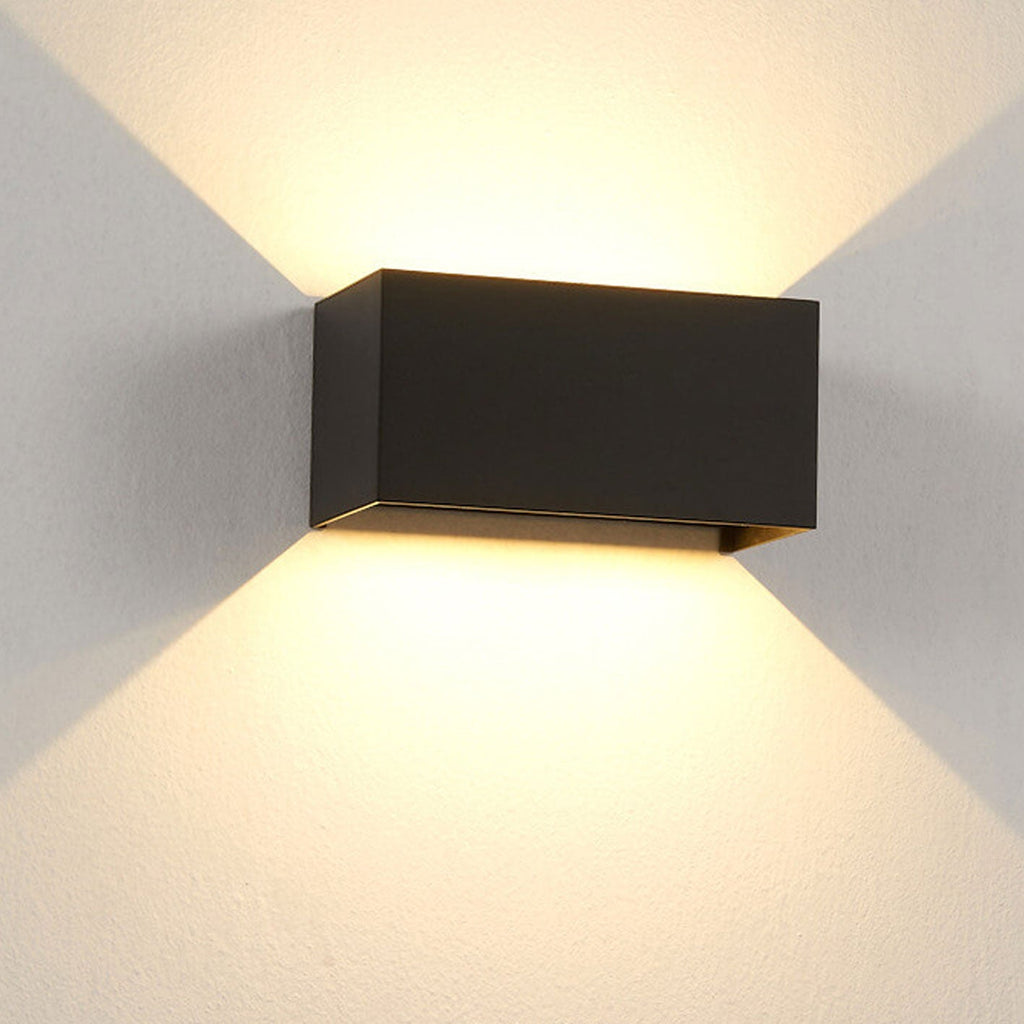 Moderna Applique da Esterno Impermeabile Rectangolare LED Illuminata Su e Giù
