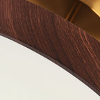 Luce a LED rotonda semi-incassata in legno minimalista giapponese Wabi-sabi