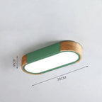 Lampada da soffitto metallica moderna a forma ovale allungata