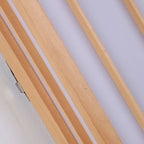 Applique da parete LED in legno massello acrilico rettangolare giapponese tradizionale per camera da letto