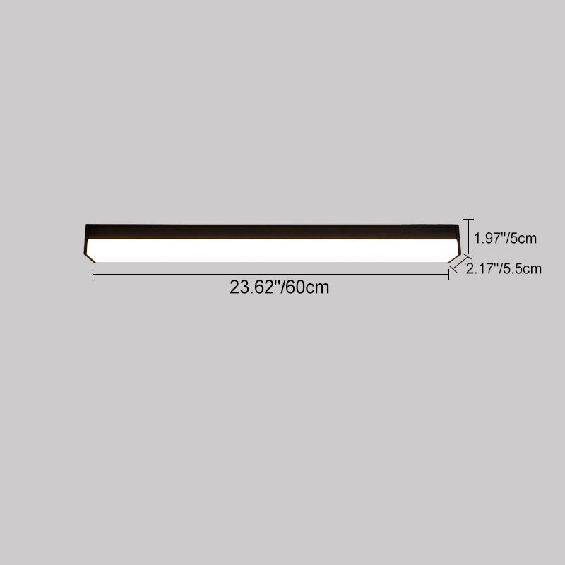 Moderno Minimalista Lungo Rettangolo Alluminio PC LED Soffitto Incassato Luce Per Patio Esterno