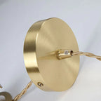 Lampada a Sospensione in Vetro e Ottone Ambra Nordico