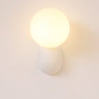 Soffitto a Parete in Resina Stile Macaron Minimalista Moderno con Sfera di Vetro 1 Luce