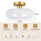 Lampada da Soffitto a Sfera di Vetro Classica