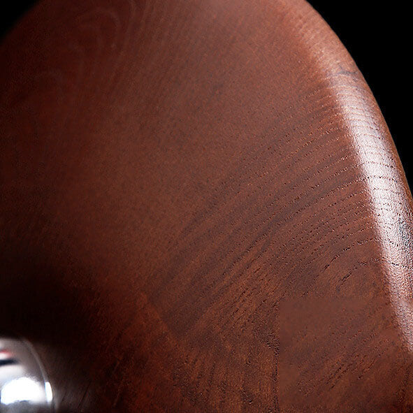 Applique da parete moderna minimalista rotonda in legno massello con 1 luce