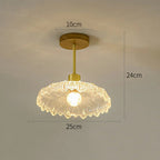 Lampada da soffitto in vetro a petalo elegante